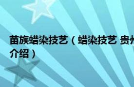 苗族蜡染技艺（蜡染技艺 贵州省安顺市的传统技艺相关内容简介介绍）