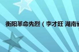 衡阳革命先烈（李才旺 湖南省衡南籍烈士相关内容简介介绍）