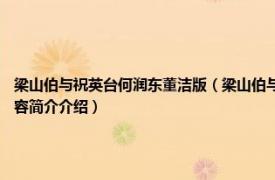 梁山伯与祝英台何润东董洁版（梁山伯与祝英台 2007年何润东、董洁主演电视剧相关内容简介介绍）