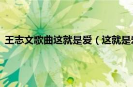 王志文歌曲这就是爱（这就是爱 林志炫歌曲相关内容简介介绍）