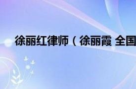 徐丽红律师（徐丽霞 全国优秀律师相关内容简介介绍）