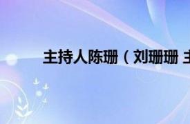 主持人陈珊（刘珊珊 主持人相关内容简介介绍）