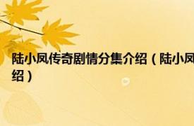 陆小凤传奇剧情分集介绍（陆小凤传奇 2015年武侠电视剧相关内容简介介绍）