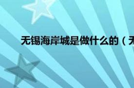 无锡海岸城是做什么的（无锡海岸城相关内容简介介绍）