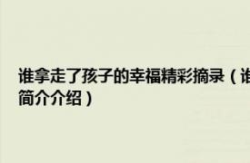 谁拿走了孩子的幸福精彩摘录（谁拿走了孩子的幸福 全面升华版相关内容简介介绍）