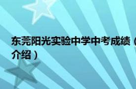 东莞阳光实验中学中考成绩（东莞市阳光实验中学相关内容简介介绍）