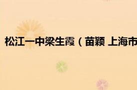 松江一中梁生霞（苗颖 上海市松江一中教师相关内容简介介绍）