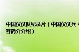 中国仪仗队纪录片（中国仪仗兵 中央电视台纪录频道播出的纪录片相关内容简介介绍）