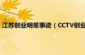 江苏创业明星事迹（CCTV创业中国江苏人物相关内容简介介绍）