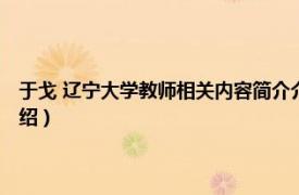 于戈 辽宁大学教师相关内容简介介绍（于戈 辽宁大学教师相关内容简介介绍）