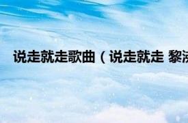 说走就走歌曲（说走就走 黎沸挥音乐专辑相关内容简介介绍）