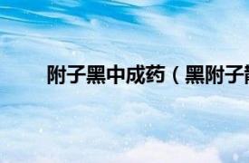 附子黑中成药（黑附子散 中药相关内容简介介绍）