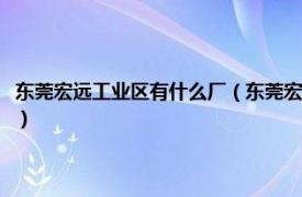 东莞宏远工业区有什么厂（东莞宏远工业区股份有限公司相关内容简介介绍）