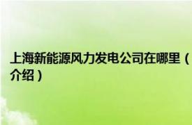 上海新能源风力发电公司在哪里（上海申鑫风力发电有限公司相关内容简介介绍）