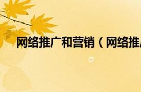 网络推广和营销（网络推广营销网相关内容简介介绍）