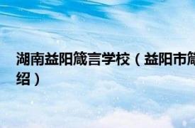 湖南益阳箴言学校（益阳市箴言中学志愿者协会相关内容简介介绍）