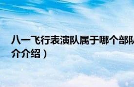 八一飞行表演队属于哪个部队（空军八一飞行表演队相关内容简介介绍）