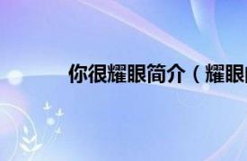 你很耀眼简介（耀眼的你相关内容简介介绍）