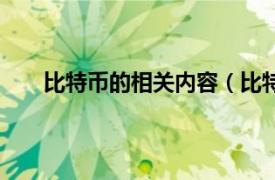 比特币的相关内容（比特币中国相关内容简介介绍）