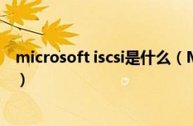 microsoft iscsi是什么（Microsoft ISA相关内容简介介绍）