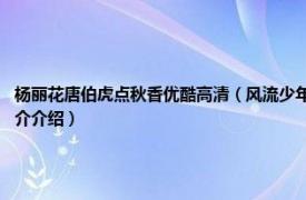 杨丽花唐伯虎点秋香优酷高清（风流少年唐伯虎 1984年版杨丽花电视歌仔戏相关内容简介介绍）