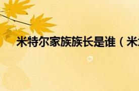 米特尔家族族长是谁（米塔尔家族相关内容简介介绍）