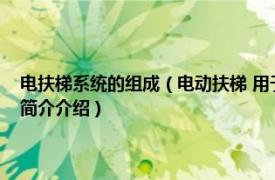 电扶梯系统的组成（电动扶梯 用于运送乘客的固定电力驱动设备相关内容简介介绍）