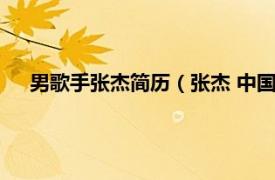 男歌手张杰简历（张杰 中国台湾男歌手相关内容简介介绍）