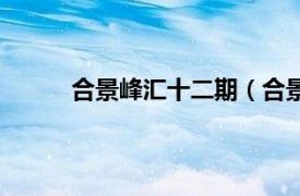 合景峰汇十二期（合景峰汇相关内容简介介绍）