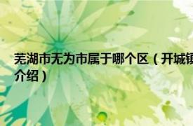 芜湖市无为市属于哪个区（开城镇 安徽省芜湖市无为市辖镇相关内容简介介绍）