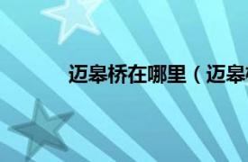 迈皋桥在哪里（迈皋桥站相关内容简介介绍）