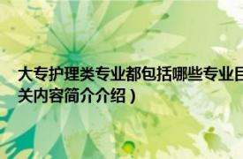 大专护理类专业都包括哪些专业目录（护理 中国高等职业教育本科专业相关内容简介介绍）