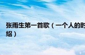 张雨生第一首歌（一个人的时候 张雨生演唱歌曲相关内容简介介绍）