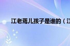 江老蔫儿孩子是谁的（江老蔫儿相关内容简介介绍）