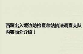 西藏出入境边防检查总站执法调查支队（中华人民共和国西藏出入境边防检查总站相关内容简介介绍）