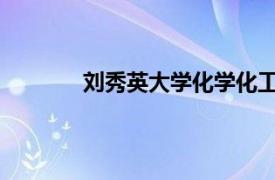 刘秀英大学化学化工学院教授相关内容简介