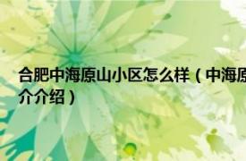 合肥中海原山小区怎么样（中海原山 位于合肥市蜀山区的楼盘相关内容简介介绍）