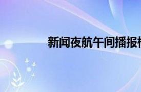 新闻夜航午间播报相关内容简介介绍英语