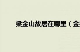 梁金山故居在哪里（金梁故居相关内容简介介绍）