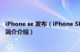 iPhone se 发布（iPhone SE 苹果公司发布的手机产品相关内容简介介绍）