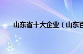 山东省十大企业（山东百强企业相关内容简介介绍）