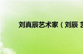 刘真辰艺术家（刘辰 艺术家相关内容简介介绍）