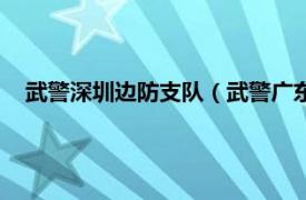 武警深圳边防支队（武警广东省边防总队相关内容简介介绍）