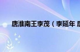 唐淮南王李茂（李延年 唐淮南王相关内容简介介绍）