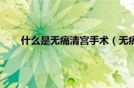 什么是无痛清宫手术（无痛清宫手术相关内容简介介绍）