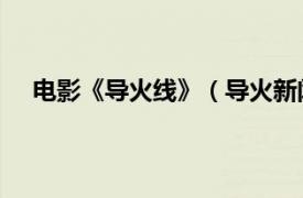 电影《导火线》（导火新闻线 电影相关内容简介介绍）