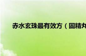 赤水玄珠最有效方（固精丸 赤水玄珠相关内容简介介绍）