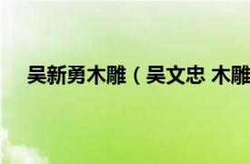 吴新勇木雕（吴文忠 木雕艺术大师相关内容简介介绍）