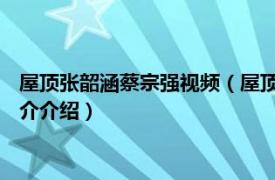 屋顶张韶涵蔡宗强视频（屋顶 张韶涵蔡宗强演唱歌曲相关内容简介介绍）