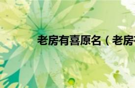 老房有喜原名（老房有喜相关内容简介介绍）